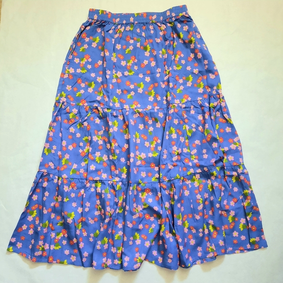 NWOT Lucy & Yak Brie Maxi Tencel Skirt in Clover Print - Size M - Picture 2 of 11